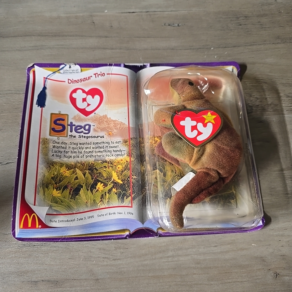 Ty McDonald’s 2000 Teanie Beanie Baby Steg The Stegosaurus Dinosaur